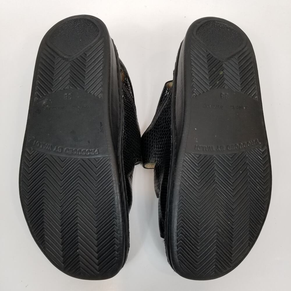 Finn Comfort Sylt Black Leather Slingback Sandals Women's Size 38 / 7.5 - Picture 11 of 13